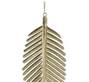 Placa Mural Decorativa Hoja Royal Gold Mediana