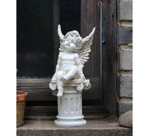 Estatua Jardín Hogar Pilar Romano Querubín Angel Jhn