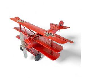 Avión A Escala, Aviones de Colección Triplano Rojo, Decoración Vintage.