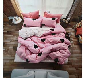 JUEGO DE SABANAS 2.5 PLAZAS KING PINK CORAZON 636
