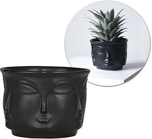 Maceta Plantas Cactus Ceramica Forma Cara Decorativo Lau