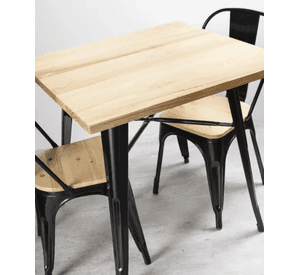 Mesa Comedor Tolix Madera 70x70x75cm