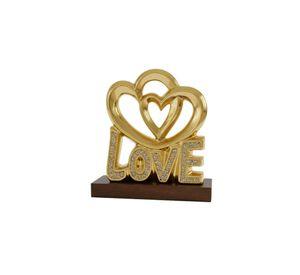 Figura Decorativa Adorno Corazones Love Estatua Jhn