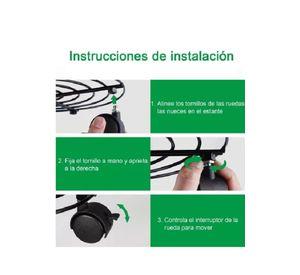 2 Soportes Base para Maceta de Metal con Ruedas