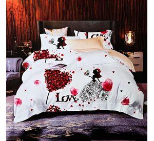 JUEGO DE SABANAS 2.5 PLAZAS KING LOVE CORAZON 631