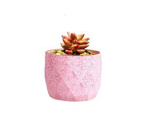 Macetero Geométrico Cerámica Suculentas 7.2x6cm Pack 10 Verde