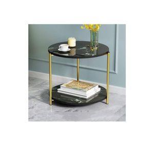 Mesa Auxiliar Moderna Marmoleado Decoración Redondo