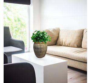 Maceta Decorativa Plantas Arcilla Imitación De Ratán Jhn