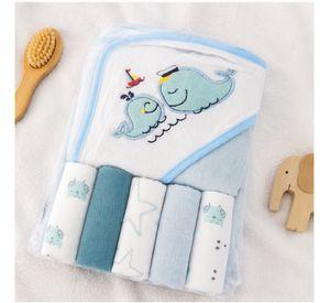 Set de Toalla de Ba o 5 toallas de mano Para Bebe Claro