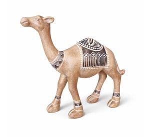 Figura Decorativa Adorno Resina Original Camello Zafir Beige