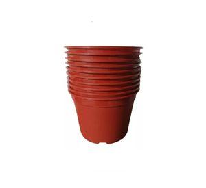 Pack de 10 Maceteros Redondos 16cm Terracota
