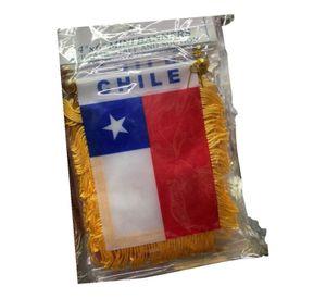 Bandera De Chile Con Flecos Para Auto Fiestas Patrias