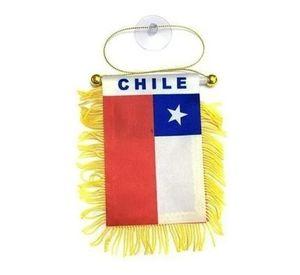Bandera De Chile Con Flecos Para Auto Fiestas Patrias