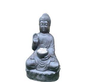 Figura Buda Cuenco Mudra Abhaya Black Line