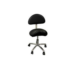 Piso taburete ergonómico con ruedas y respaldo
