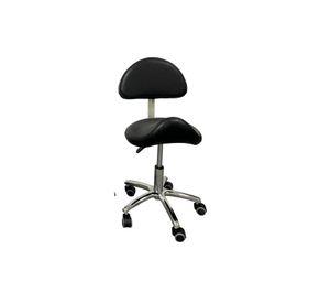 Piso taburete ergonómico con ruedas y respaldo