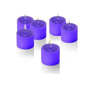 PACK 12 MINI VELAS ROMANTICAS MORADAS 3.5 CM