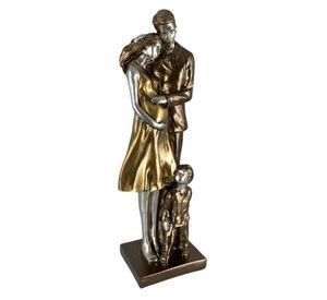 Figura Decorativa Familia Bebé en Camino