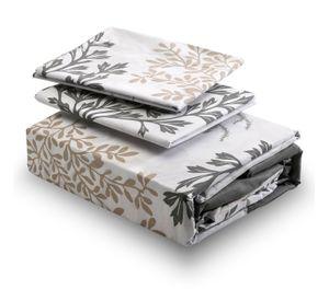 Juego de Sabanas 144 Hilos King Coral Gris