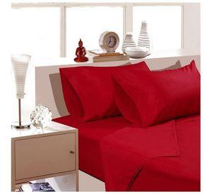 Sábana ArtHome - 1,5 Plazas - Rojo -144 Hilos
