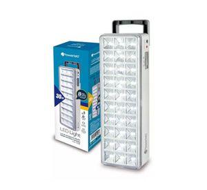 Lámpara de emergencia LED con batería recargable, 30 LEDs, 120 LUM, 5W, blanco