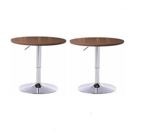 Pack 2 Mesas  Bar Regulable 60 CM mdf Color Cafe