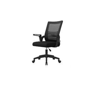 Silla de escritorio Emilia ergonómica acolchada color negro