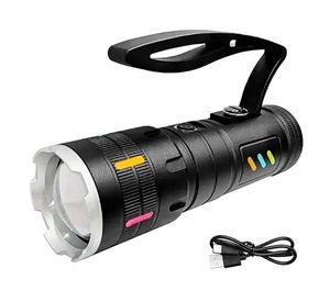 Linterna Led Ultrapotente Con Zoom Recargable