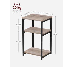 Mesa Lateral 3 Niveles Grey regulable