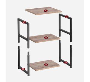 Mesa Lateral 3 Niveles Grey regulable
