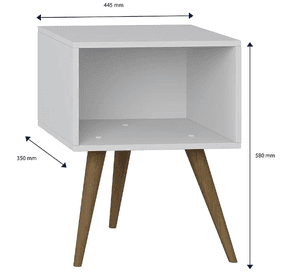 MESA LATERAL TOLEDO BLANCO