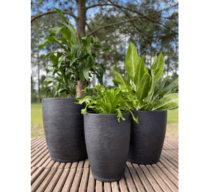 MACETERO FLORIDIS AMSTERDAM NEGRO 44CM DE ALTO