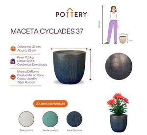 Maceta Cyclades 37 Azul Escanio
