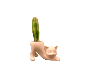 Macetero diseño Gato estirándose