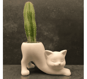 Macetero diseño Gato estirándose