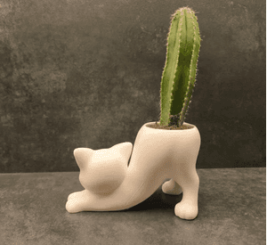 Macetero diseño Gato estirándose