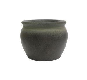 Macetero Rumania Patina Gris Redondo Poliresina Di metro 48 cm x Alto 37 cm