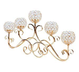 Candelabro Decorativo 5 Brazos Copas Adorno Facetado Jhn