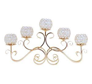 Candelabro Decorativo 5 Brazos Copas Adorno Facetado Jhn