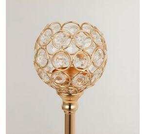 Candelabro Centro Mesa Cristal Soporte Elegante 22cm Jhn