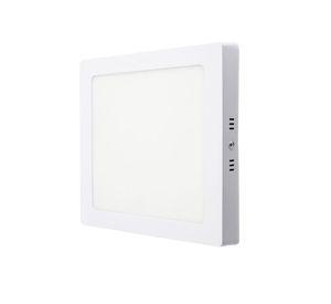SOBREPUESTO LED CUADRADO DAUMER MARCO BLANCO 24W LUZ CALIDA
