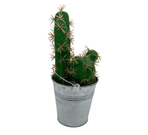 Cactus Artificial Verde Artesanal Para Decoración de Interiores y Exteriores