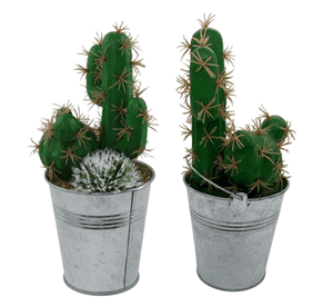 Cactus Artificial Verde Artesanal Para Decoración de Interiores y Exteriores