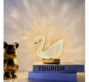 Lampara Iluminacion Cristal Flamingo USB Moderna Lau