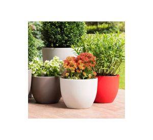 Macetero Plástico Redondo 30cm Siena Jardineras