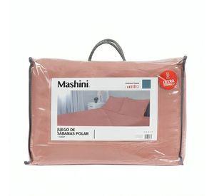 Juego de Sábanas Polar Lisa 1.5 Plazas / Coral – Mashini