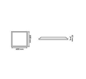 MARCO BLANCO DAUMER PARA PANEL LED 600X600X65