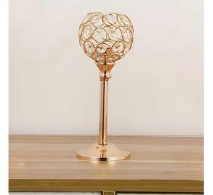 Candelabro Elegante Soporte Centro Mesa Cristal 17cm Jhn