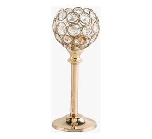 Candelabro Elegante Soporte Centro Mesa Cristal 17cm Jhn