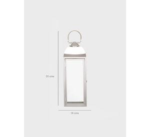 Set 2 Faroles Decorativos Metal Color Plata